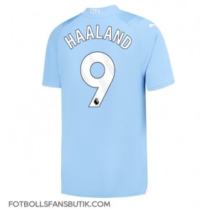 Manchester City Erling Haaland #9 Replika Hemmatröja 2023-24 Kortärmad